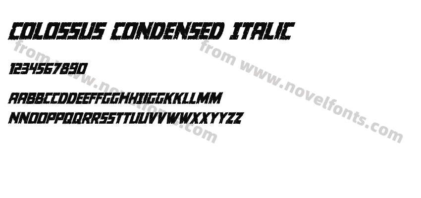 Colossus Condensed ItalicPreview