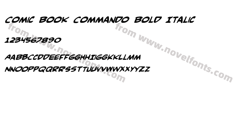 Comic Book Commando Bold ItalicPreview