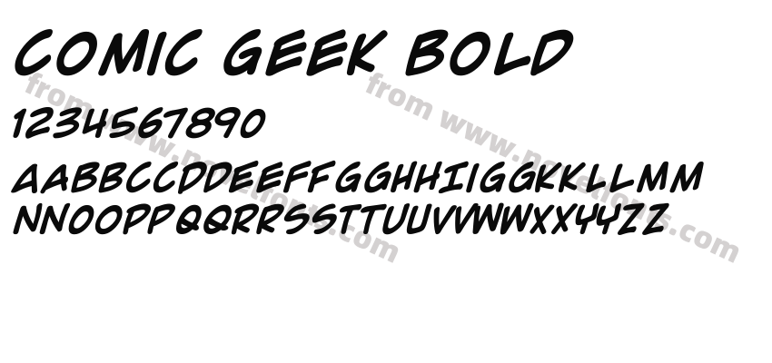 Comic Geek BoldPreview