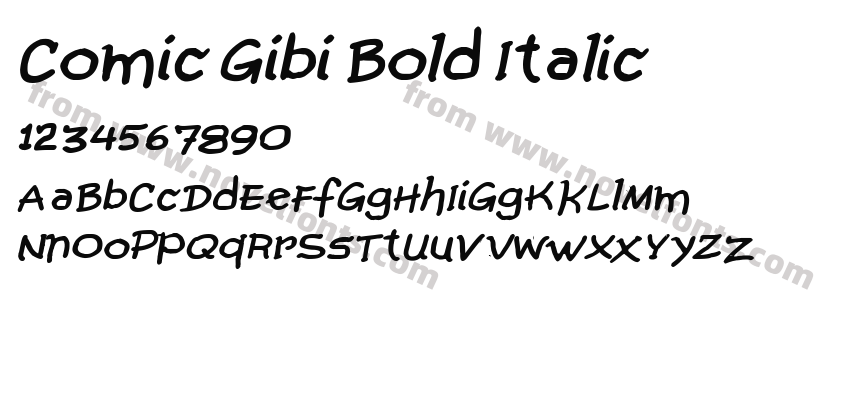 Comic Gibi Bold ItalicPreview