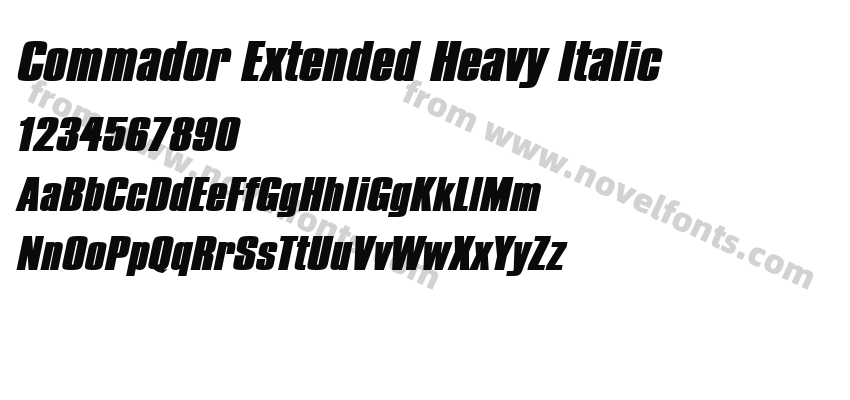 Commador Extended Heavy ItalicPreview