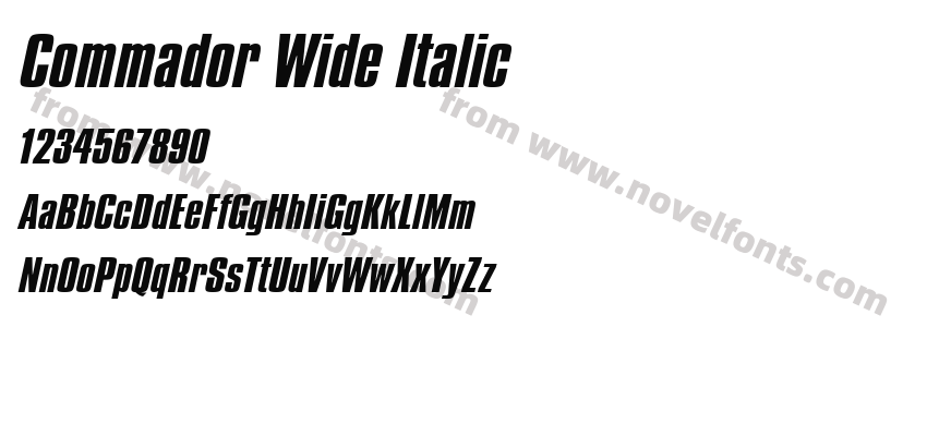 Commador Wide ItalicPreview