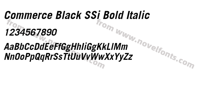 Commerce Black SSi Bold ItalicPreview