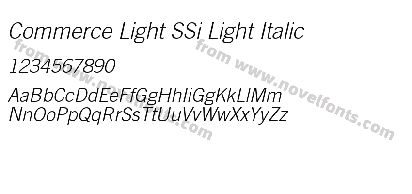 Commerce Light SSi Light ItalicPreview