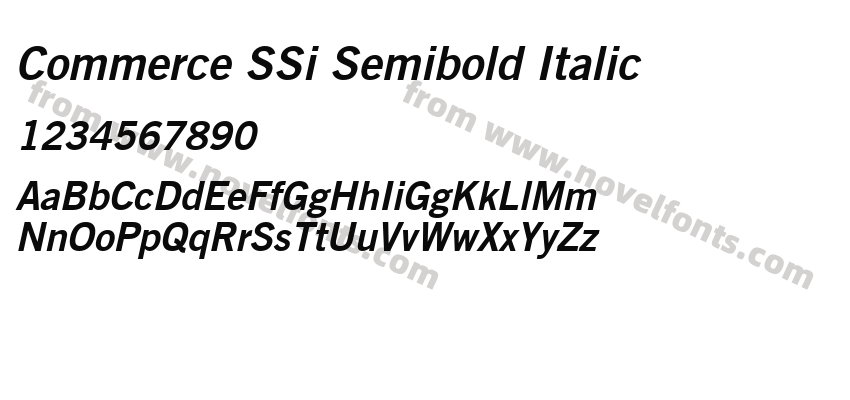 Commerce SSi Semibold ItalicPreview