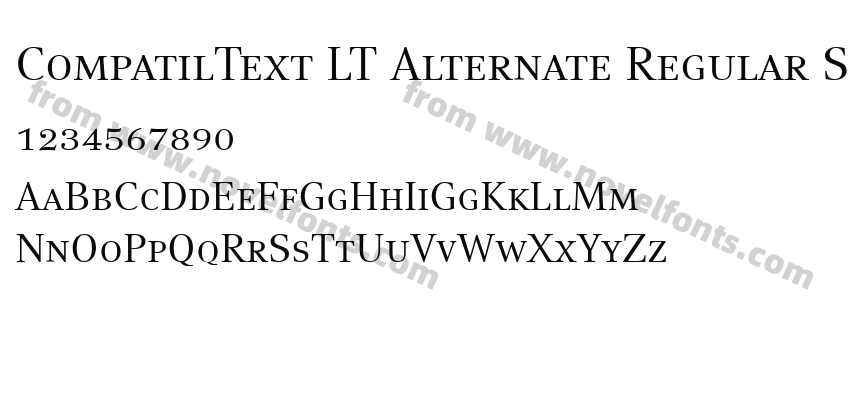 CompatilText LT Alternate Regular Small CapsPreview