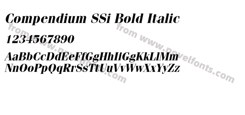 Compendium SSi Bold ItalicPreview