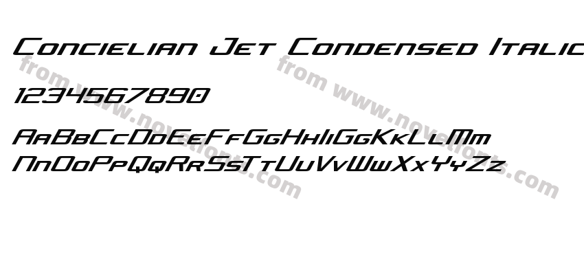 Concielian Jet Condensed ItalicPreview