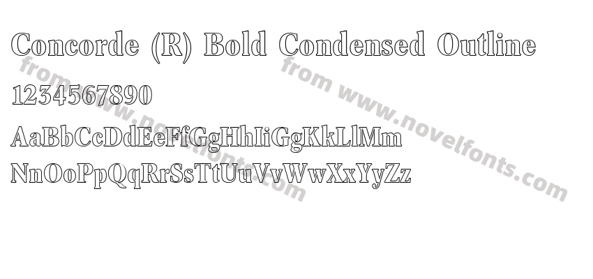 Concorde (R) Bold Condensed OutlinePreview