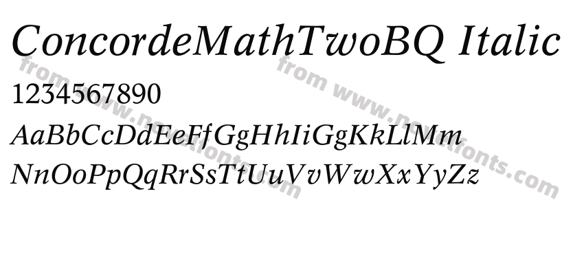 ConcordeMathTwoBQ-ItalicPreview
