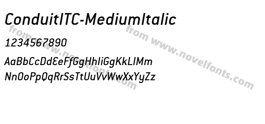 ConduitITC-MediumItalicPreview