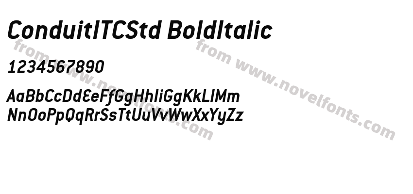 ConduitITCStd BoldItalicPreview