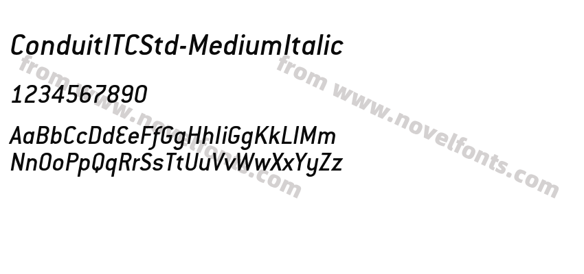 ConduitITCStd-MediumItalicPreview