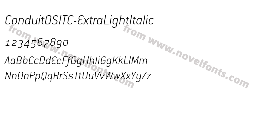 ConduitOSITC-ExtraLightItalicPreview