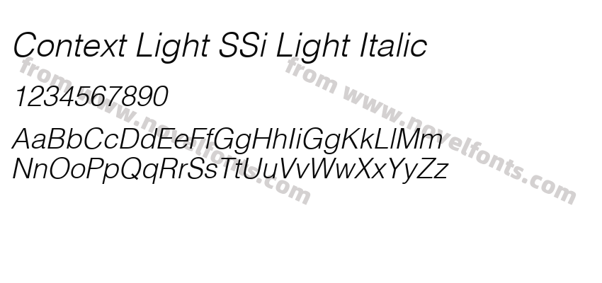 Context Light SSi Light ItalicPreview