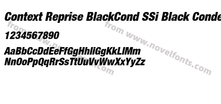 Context Reprise BlackCond SSi Black Condensed ItalicPreview