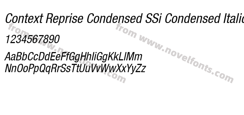 Context Reprise Condensed SSi Condensed ItalicPreview