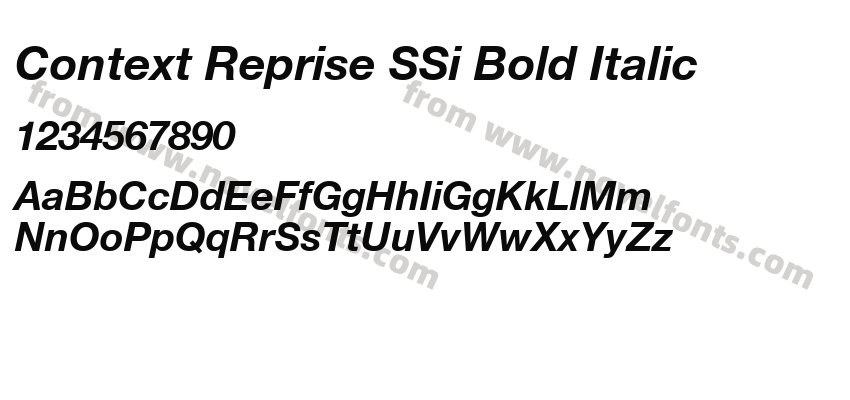 Context Reprise SSi Bold ItalicPreview