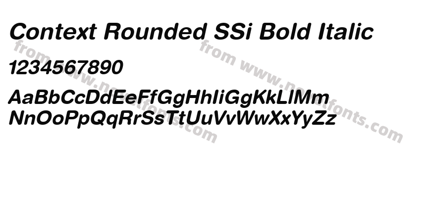 Context Rounded SSi Bold ItalicPreview