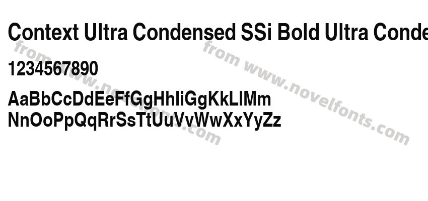 Context Ultra Condensed SSi Bold Ultra CondensedPreview