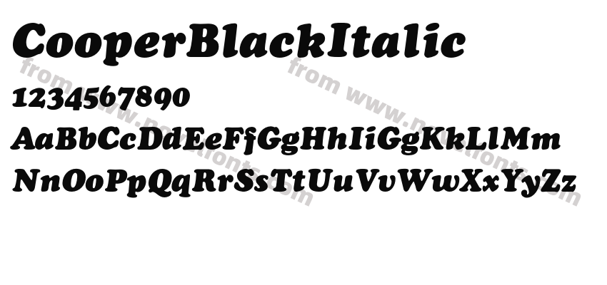 CooperBlackItalicPreview