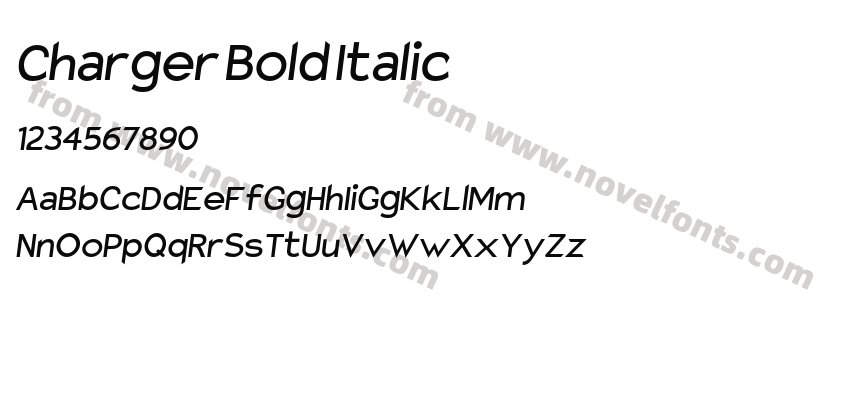 Charger Bold ItalicPreview