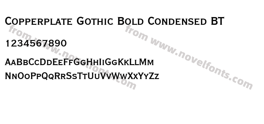 Copperplate Gothic Bold Condensed BTPreview