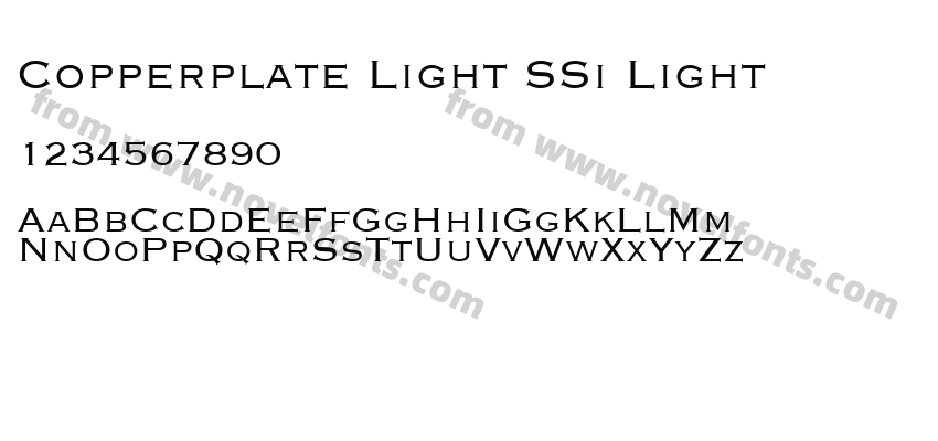 Copperplate Light SSi LightPreview