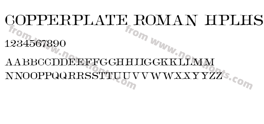 Copperplate Roman HPLHSPreview