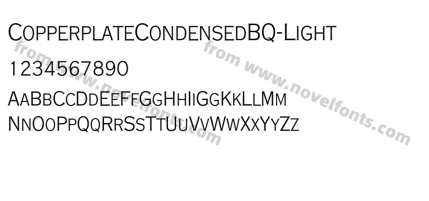 CopperplateCondensedBQ-LightPreview