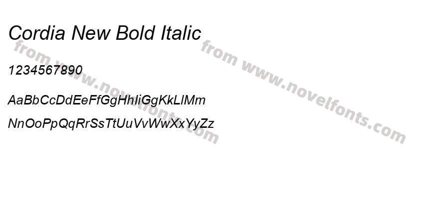 Cordia New Bold ItalicPreview