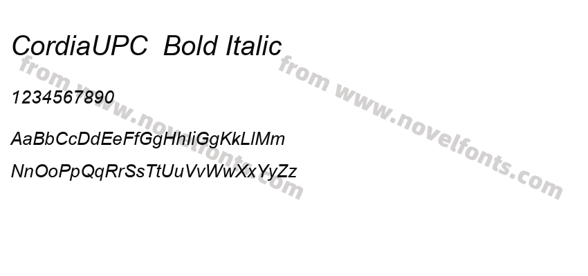 CordiaUPC  Bold ItalicPreview