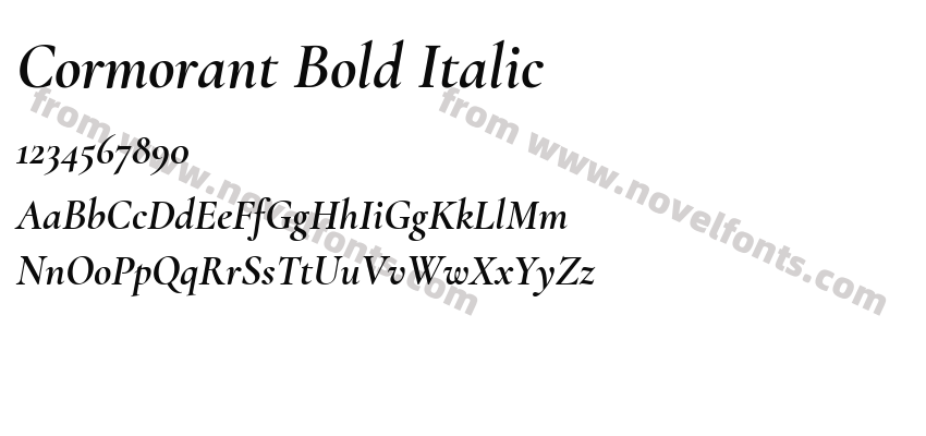 Cormorant Bold ItalicPreview