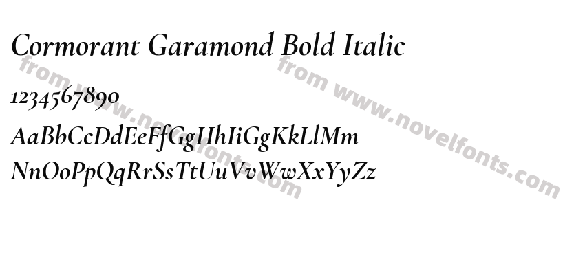 Cormorant Garamond Bold ItalicPreview