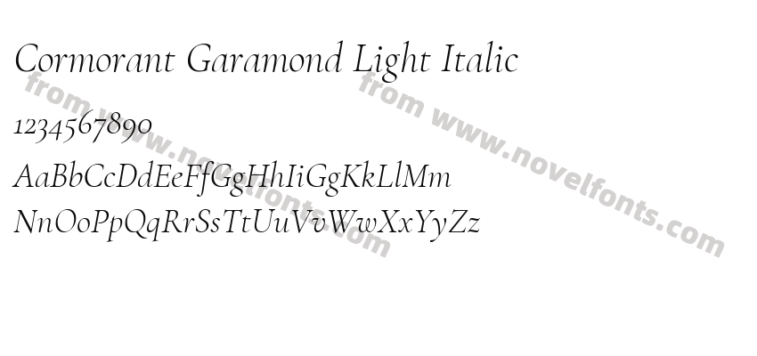 Cormorant Garamond Light ItalicPreview