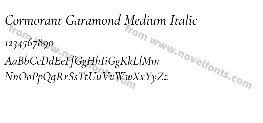 Cormorant Garamond Medium ItalicPreview