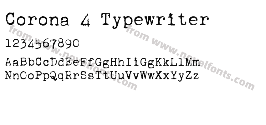 Corona 4 TypewriterPreview