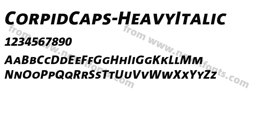 CorpidCaps-HeavyItalicPreview