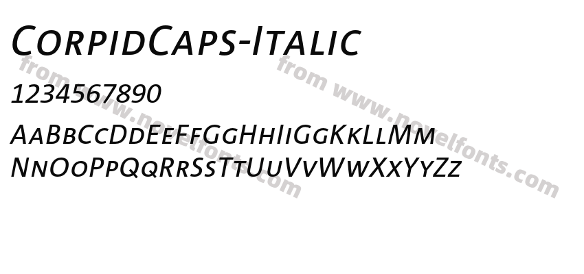 CorpidCaps-ItalicPreview