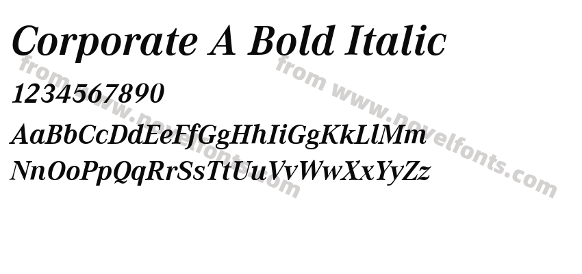 Corporate A Bold ItalicPreview