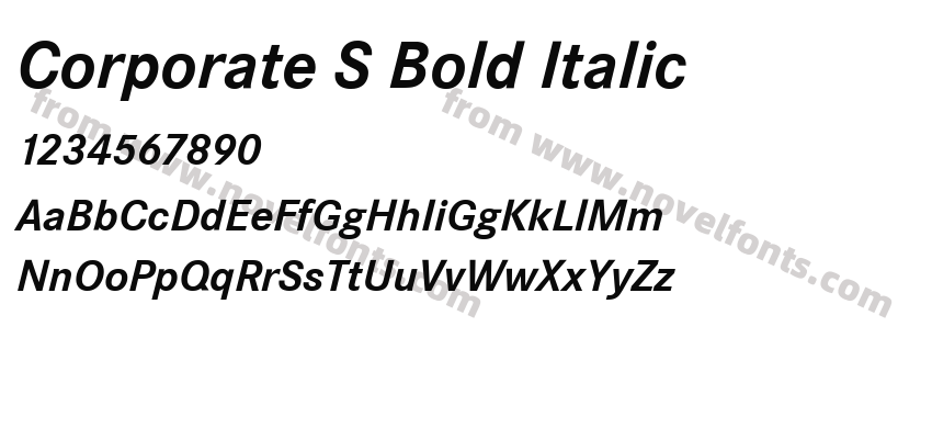 Corporate S Bold ItalicPreview