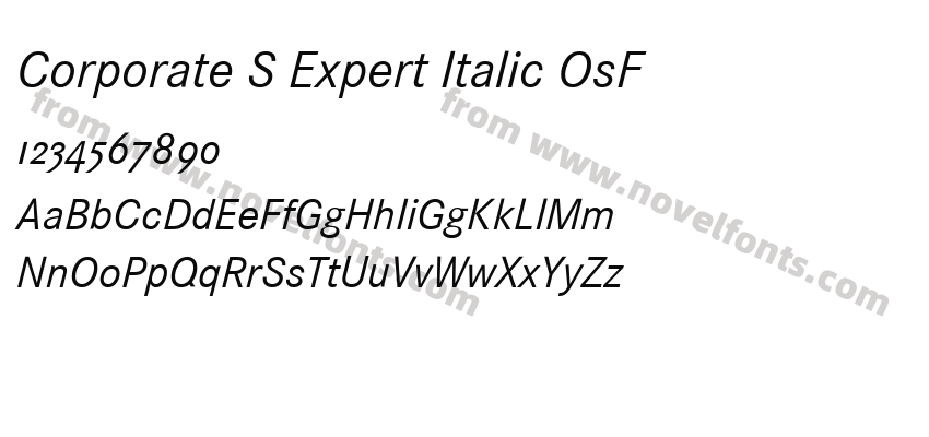 Corporate S Expert Italic OsFPreview