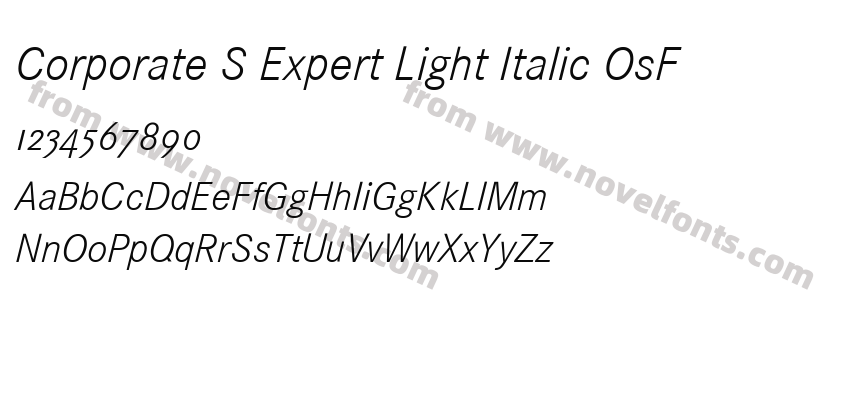 Corporate S Expert Light Italic OsFPreview