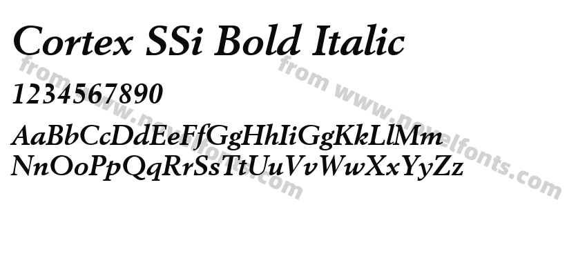 Cortex SSi Bold ItalicPreview