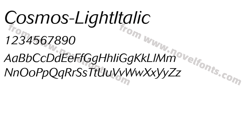 Cosmos-LightItalicPreview