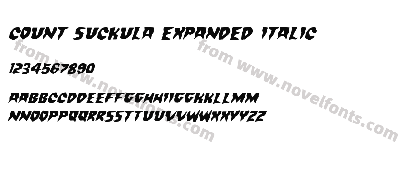 Count Suckula Expanded ItalicPreview