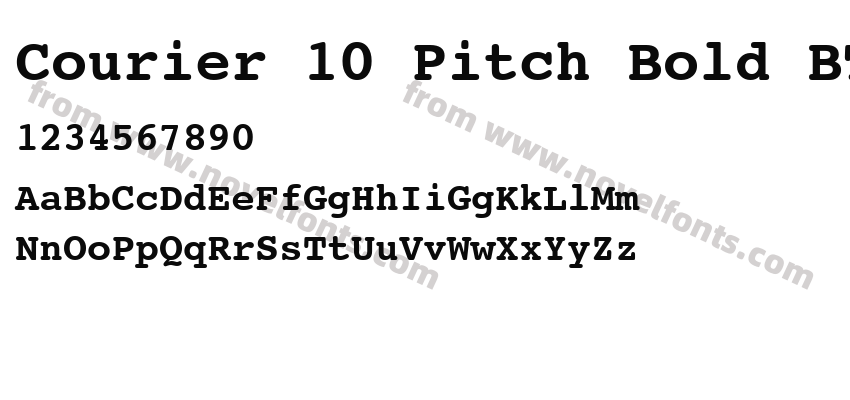 Courier 10 Pitch Bold BTPreview