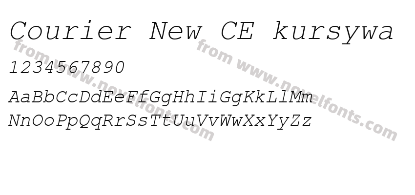 Courier New CE kursywaPreview