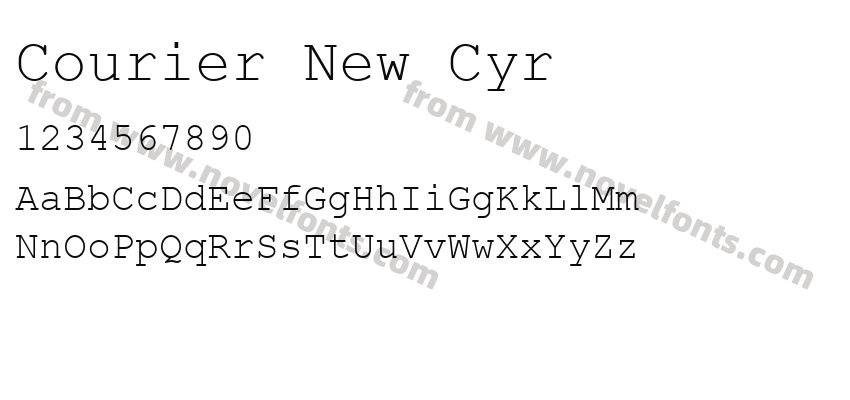 Courier New CyrPreview