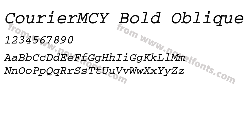 CourierMCY Bold ObliquePreview